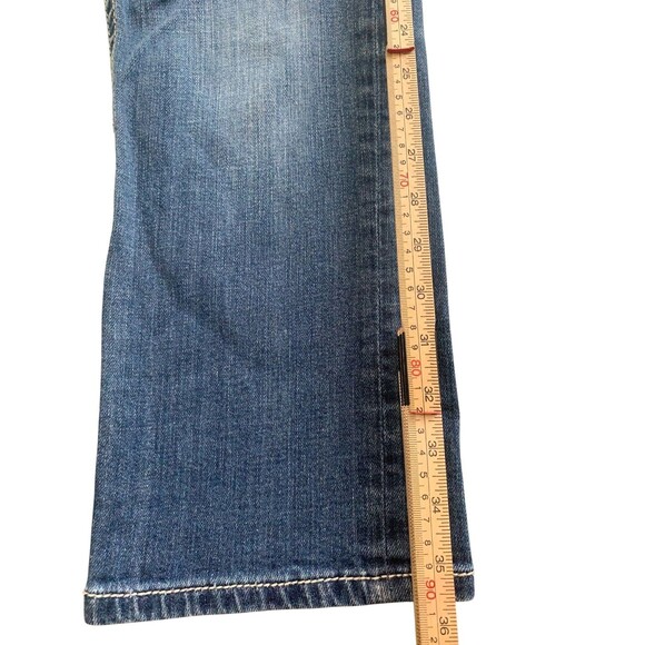 Miss Me Jeans Women’s Size 29 Boyfriend Capri Distressed Blue Denim Thick Stitch - Picture 8 of 8